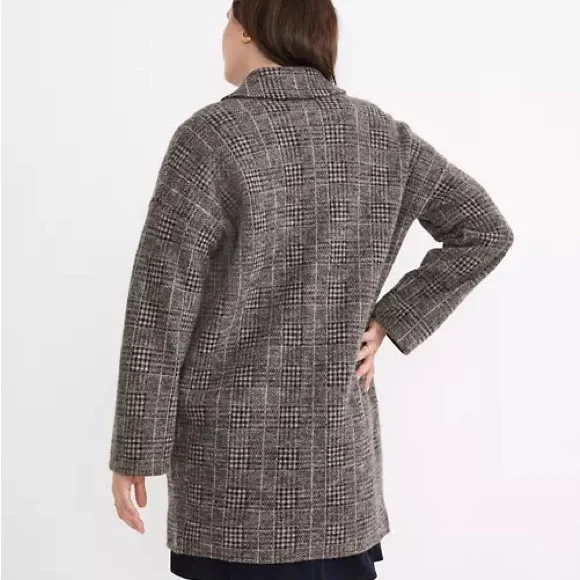 Madewell Wool Sweater Coat in Plaid - Picture 4 of 5